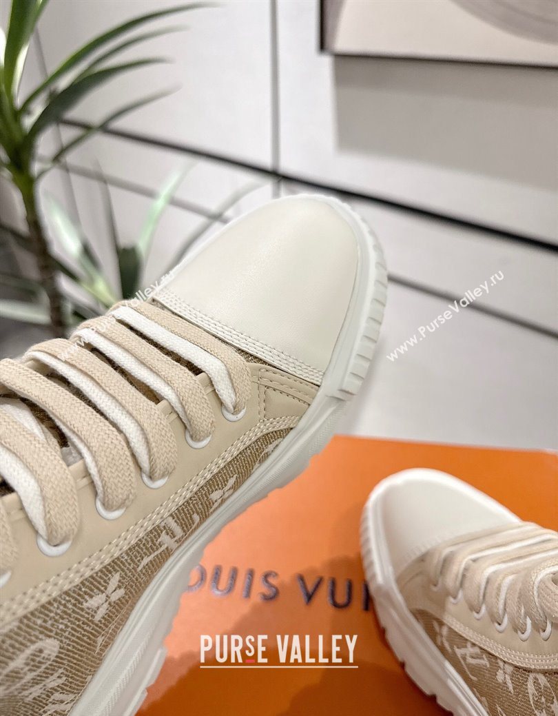 Louis Vuitton Monogram Jacquemus High Top Sneakers Beige 2025 LV082903 (MD-250829048)