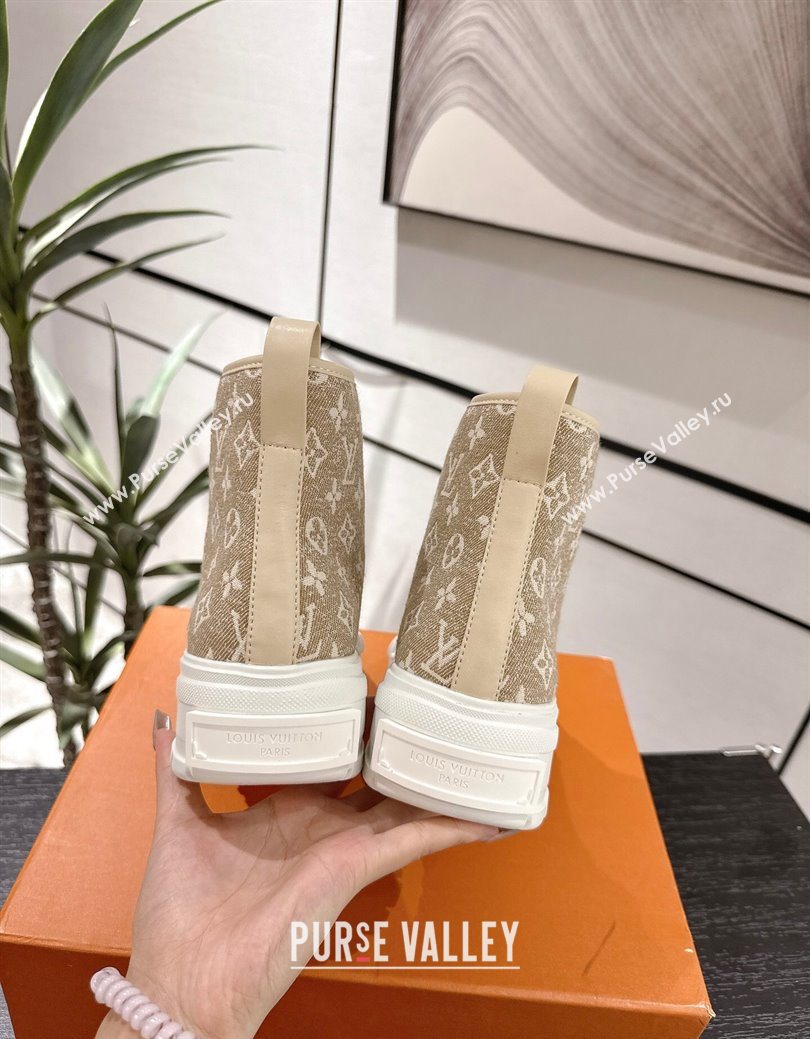 Louis Vuitton Monogram Jacquemus High Top Sneakers Beige 2025 LV082903 (MD-250829048)