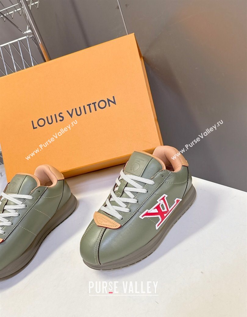 Louis Vuitton LV BUTTERSOFT Sneakers in Calf Leather Green 2025 1AIKDJ (MD-250829058)
