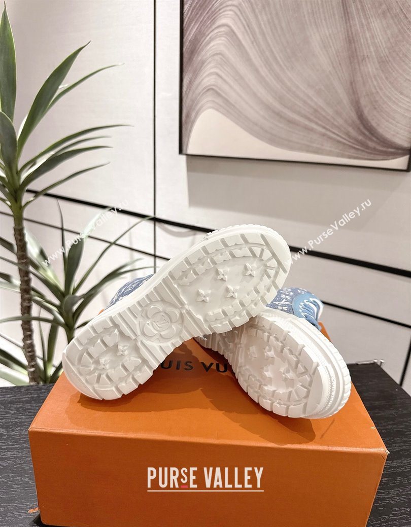 Louis Vuitton Monogram Jacquemus High Top Sneakers Light Blue 2025 LV082903 (MD-250829051)