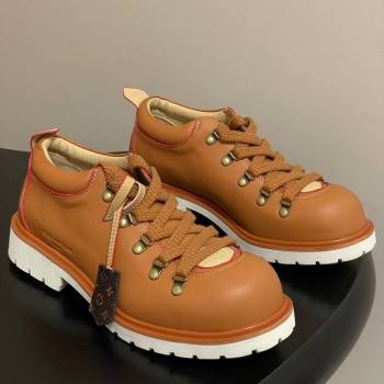 Louis Vuitton LV Remix Derby Lace-Ups Shoes 5cm in Plain Leather Brown 2025 1AIJ63 (MD-250829064)