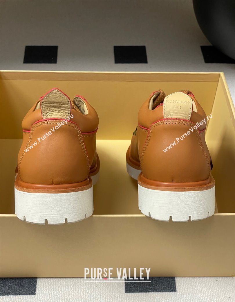 Louis Vuitton LV Remix Derby Lace-Ups Shoes 5cm in Plain Leather Brown 2025 1AIJ63 (MD-250829064)