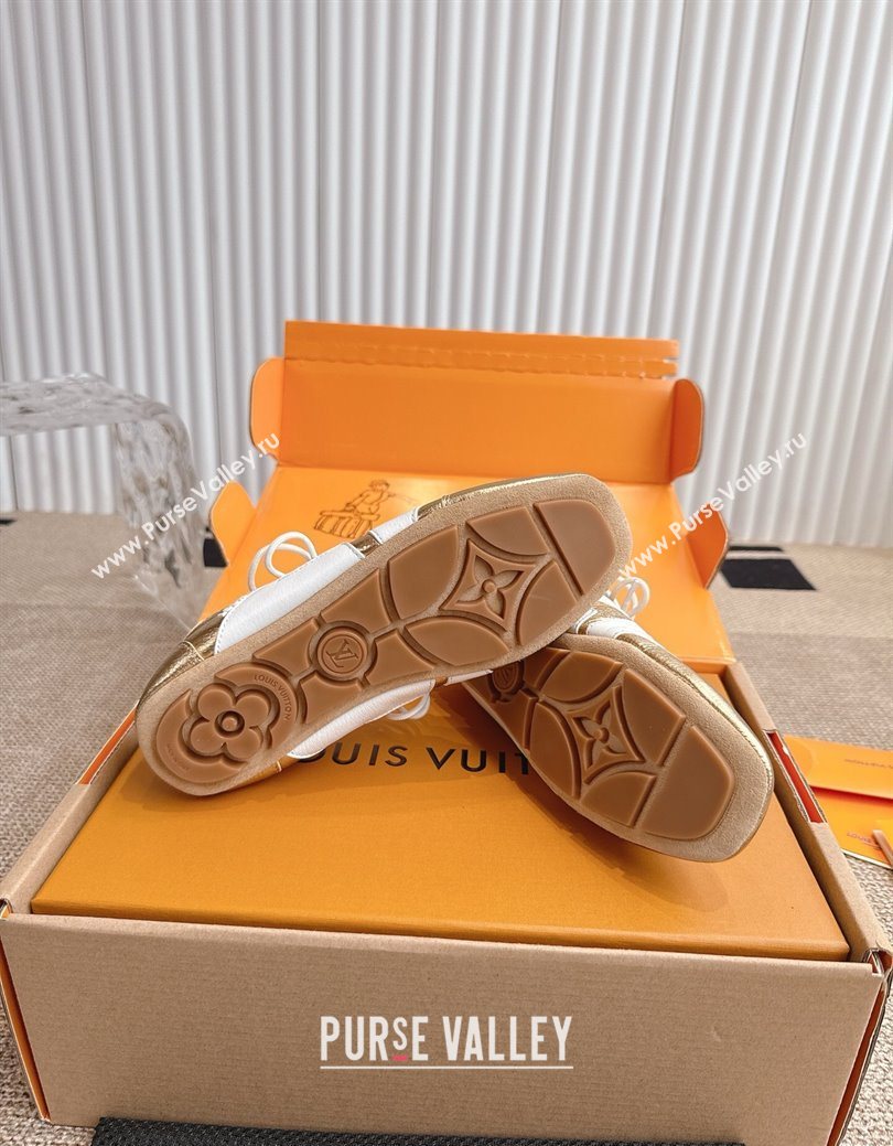 Louis Vuitton LV Sneakerina in Grained Leather Gold 2025 1AHOJD (MD-250829066)