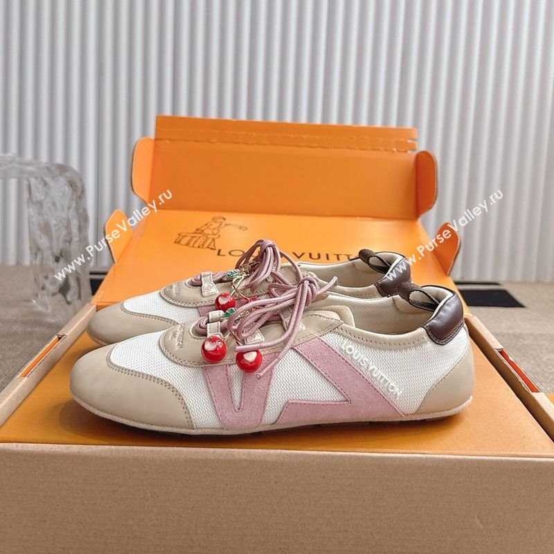 Louis Vuitton LV Sneakerina in Suede and Knit White 2025 0829 (MD-250829068)