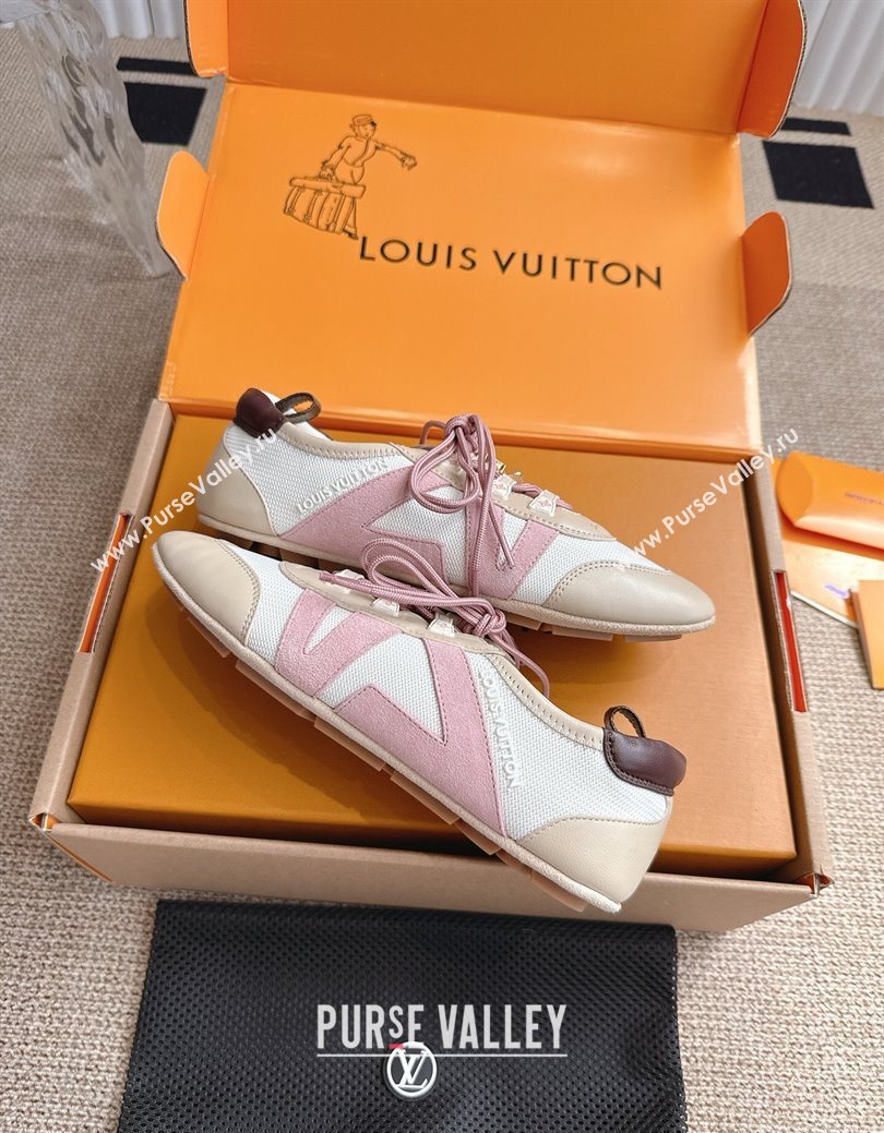 Louis Vuitton LV Sneakerina in Suede and Knit White 2025 0829 (MD-250829068)
