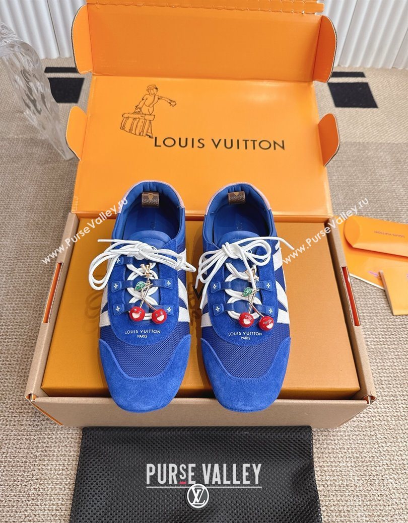 Louis Vuitton LV Sneakerina in Suede and Knit Blue 2025 0829 (MD-250829069)