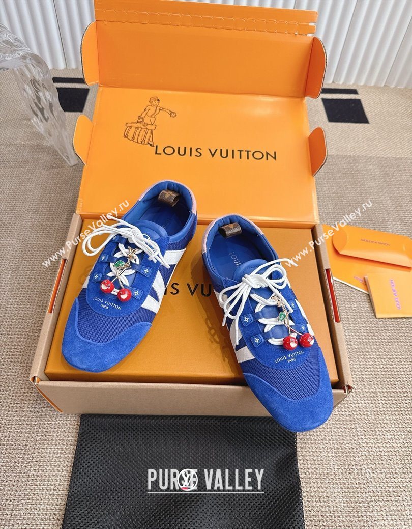 Louis Vuitton LV Sneakerina in Suede and Knit Blue 2025 0829 (MD-250829069)
