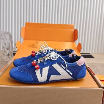 Louis Vuitton LV Sneakerina in Suede and Knit Blue 2025 0829 (MD-250829069)