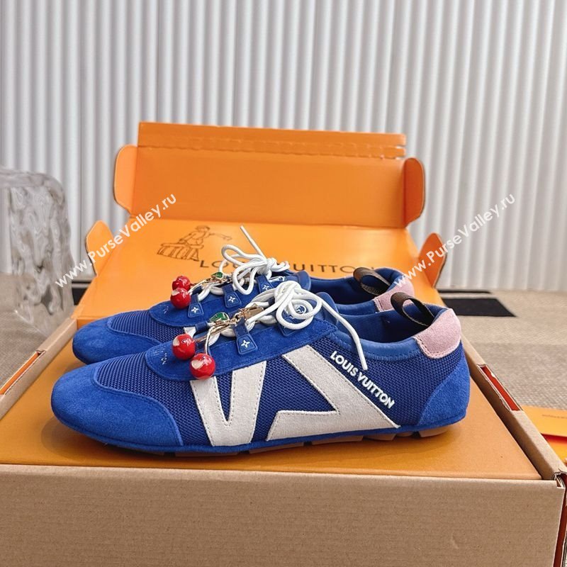 Louis Vuitton LV Sneakerina in Suede and Knit Blue 2025 0829 (MD-250829069)