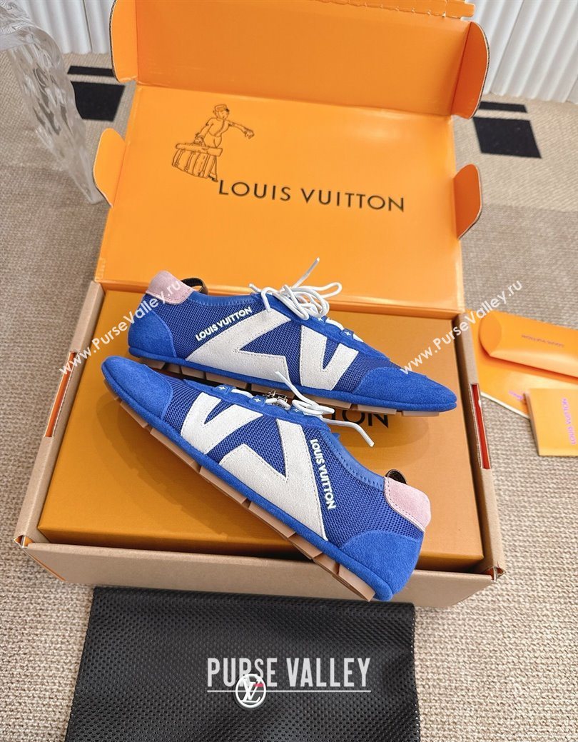 Louis Vuitton LV Sneakerina in Suede and Knit Blue 2025 0829 (MD-250829069)