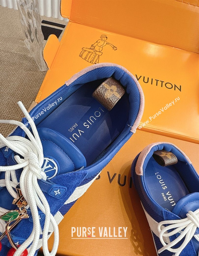 Louis Vuitton LV Sneakerina in Suede and Knit Blue 2025 0829 (MD-250829069)