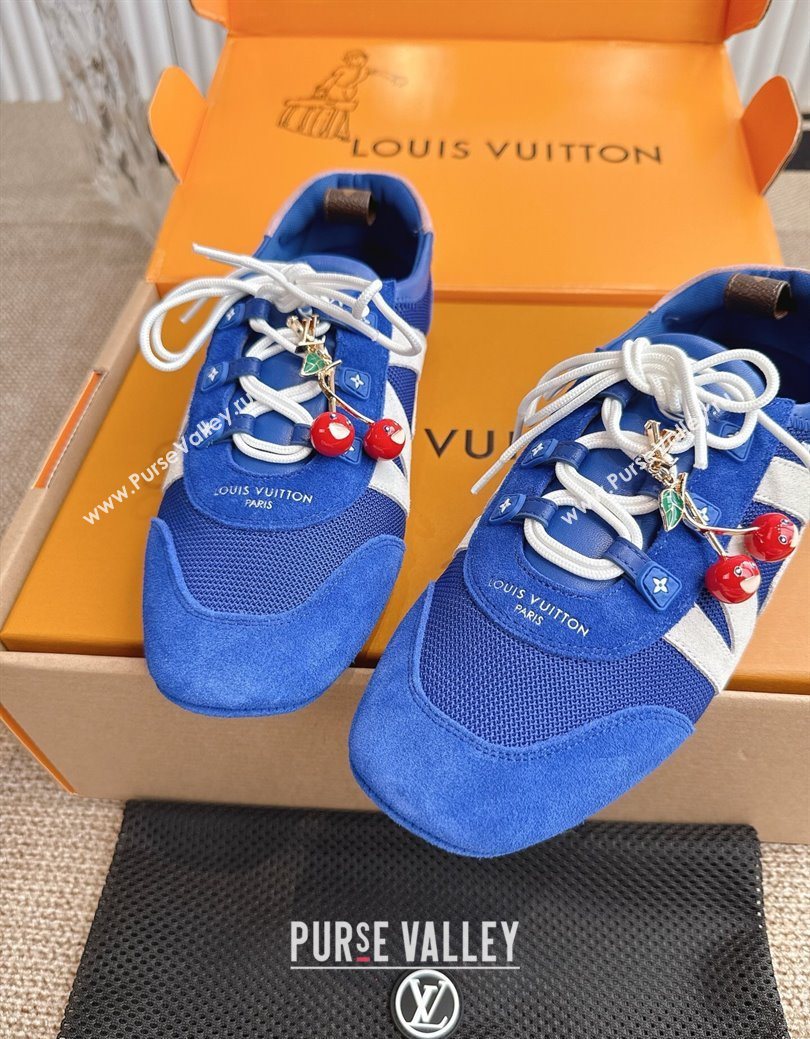 Louis Vuitton LV Sneakerina in Suede and Knit Blue 2025 0829 (MD-250829069)