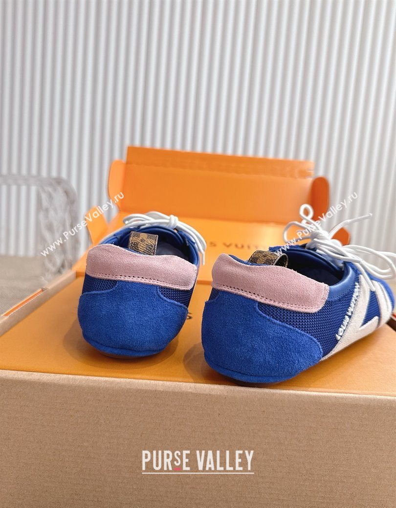Louis Vuitton LV Sneakerina in Suede and Knit Blue 2025 0829 (MD-250829069)