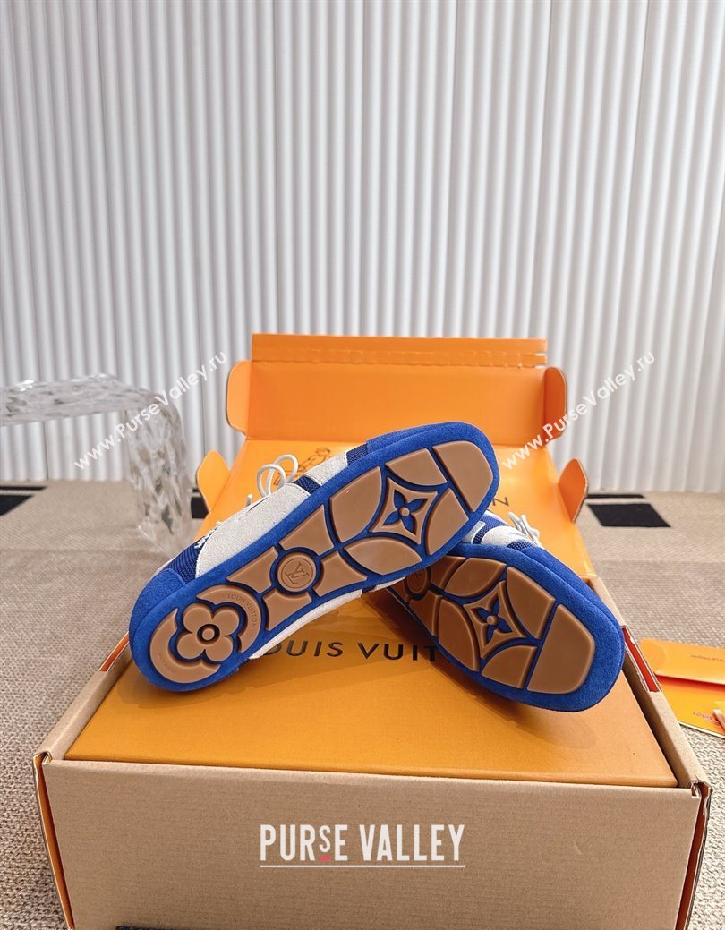 Louis Vuitton LV Sneakerina in Suede and Knit Blue 2025 0829 (MD-250829069)