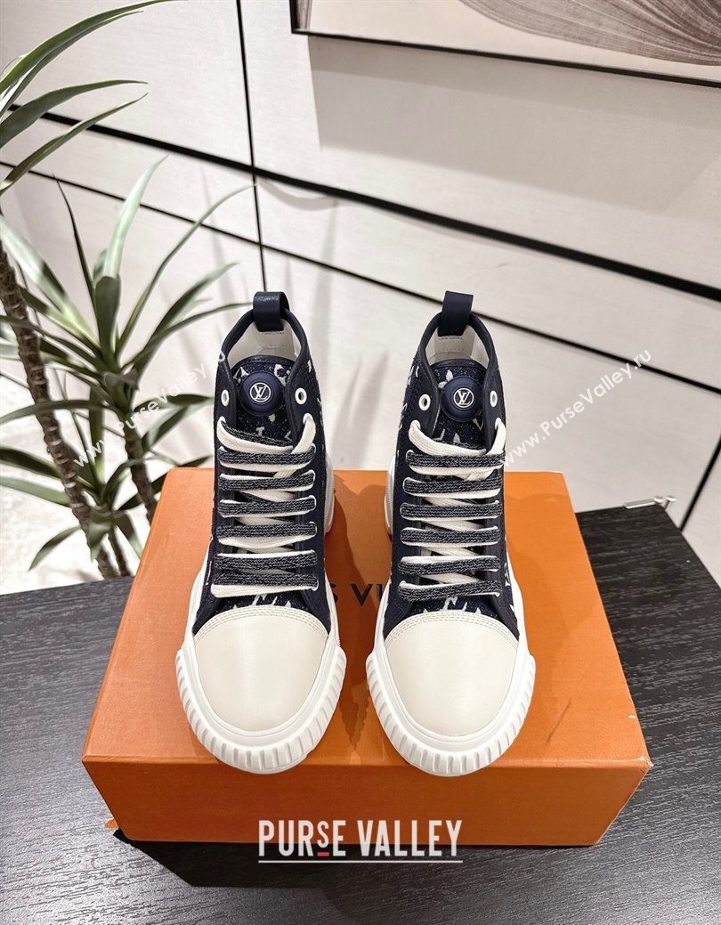 Louis Vuitton Monogram Jacquemus High Top Sneakers Black 2025 LV082903 (MD-250829050)