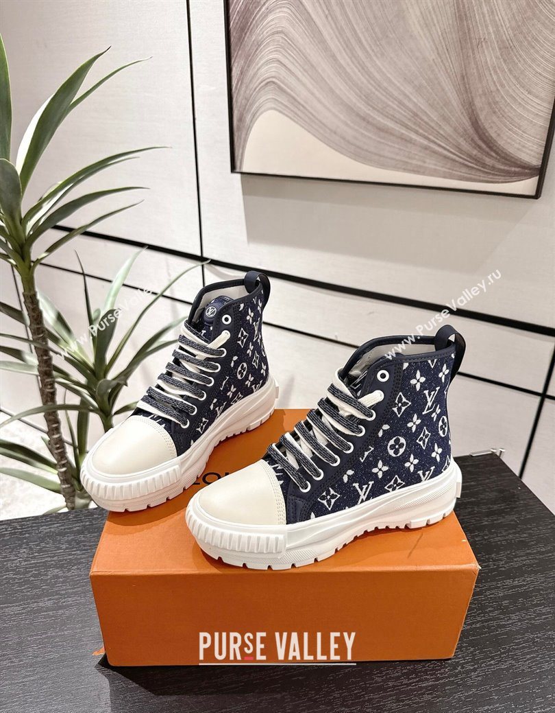 Louis Vuitton Monogram Jacquemus High Top Sneakers Black 2025 LV082903 (MD-250829050)