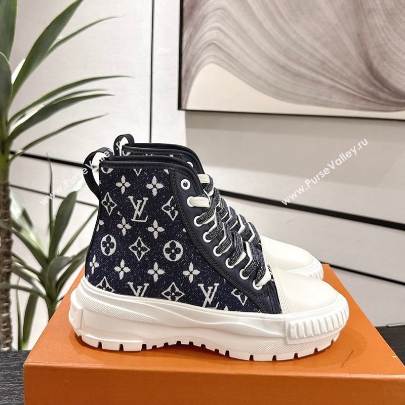 Louis Vuitton Monogram Jacquemus High Top Sneakers Black 2025 LV082903 (MD-250829050)