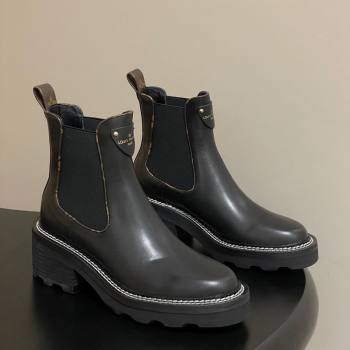 Louis Vuitton LV Beaubourg Ankle Boots in Black Leather 2025 LV082907 (MD-250829121)