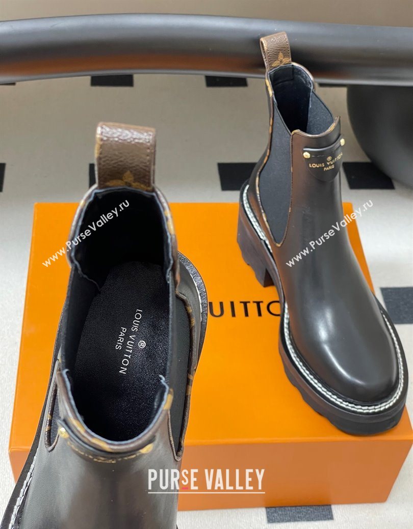 Louis Vuitton LV Beaubourg Ankle Boots in Black Leather 2025 LV082907 (MD-250829121)