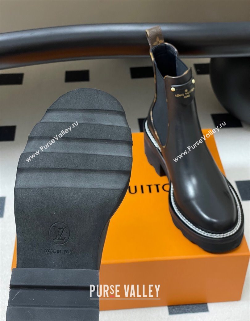 Louis Vuitton LV Beaubourg Ankle Boots in Black Leather 2025 LV082907 (MD-250829121)
