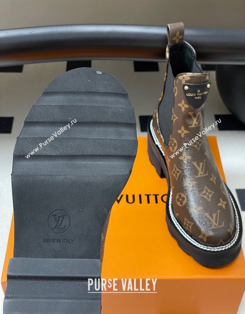 Louis Vuitton LV Beaubourg Ankle Boots in Monogram Canvas 2025 LV082907 (MD-250829122)
