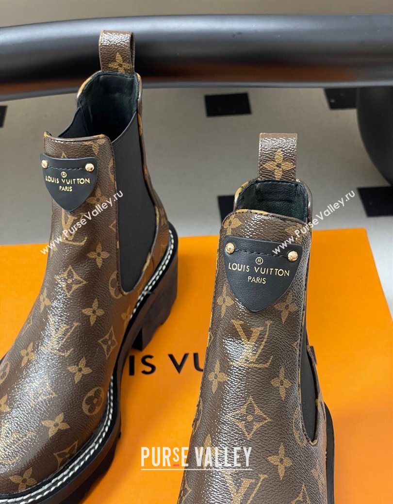 Louis Vuitton LV Beaubourg Ankle Boots in Monogram Canvas 2025 LV082907 (MD-250829122)