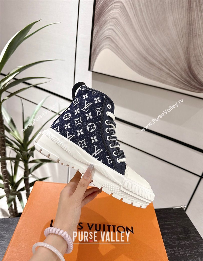 Louis Vuitton Monogram Jacquemus High Top Sneakers Black 2025 LV082903 (MD-250829050)