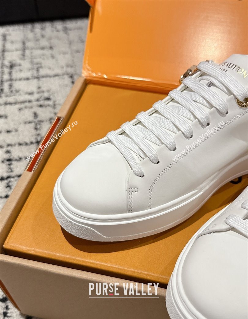 Louis Vuitton Time Out Sneakers in White Leather with Pink Label Hanging 1AGUXO 2025 (SS-250829008)