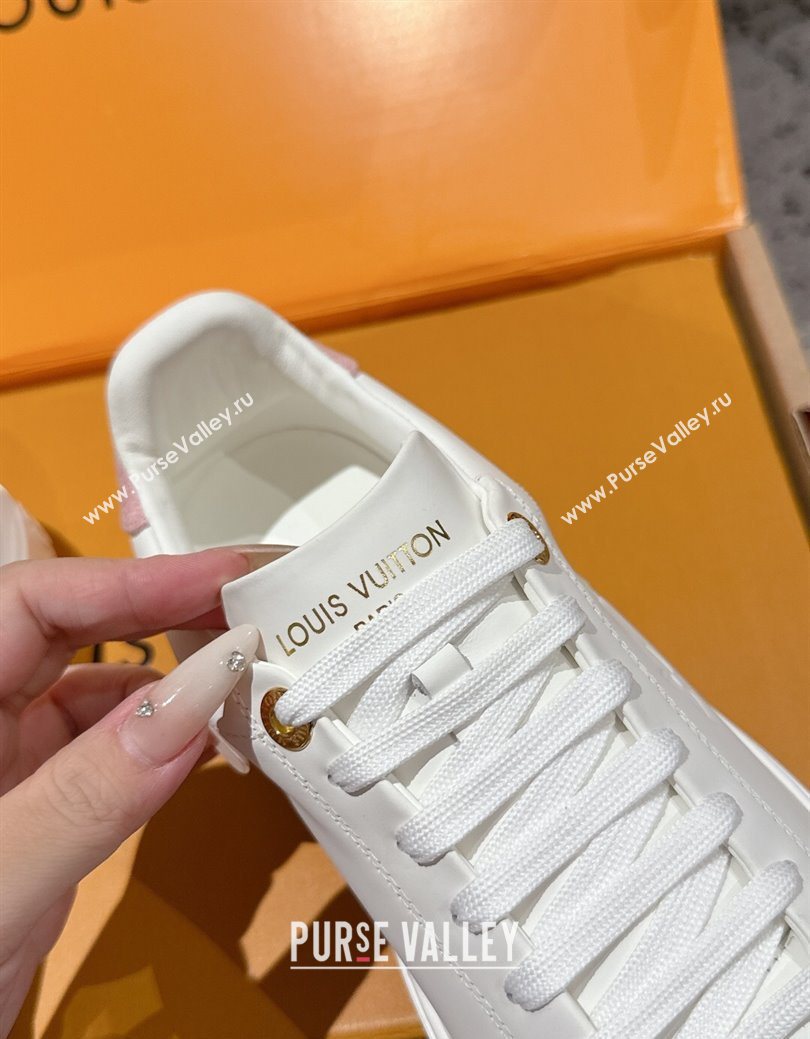 Louis Vuitton Time Out Sneakers in White Leather with Pink Label Hanging 1AGUXO 2025 (SS-250829008)