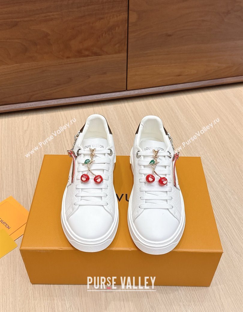 Louis Vuitton Time Out Sneakers 4cm in Epi Leather 1AHOGG White 2025 (KL-250829013)
