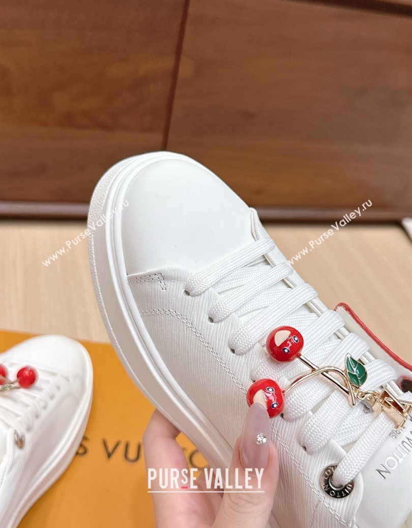 Louis Vuitton Time Out Sneakers 4cm in Epi Leather 1AHOGG White 2025 (KL-250829013)