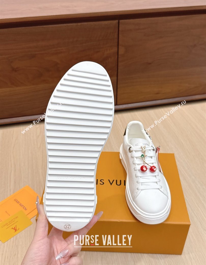 Louis Vuitton Time Out Sneakers 4cm in Epi Leather 1AHOGG White 2025 (KL-250829013)