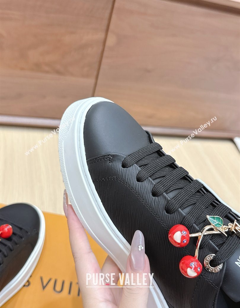 Louis Vuitton Time Out Sneakers 4cm in Epi Leather 1AHOGG Black 2025 (KL-250829014)