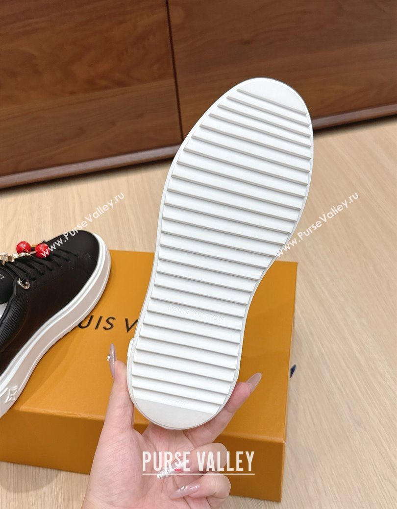 Louis Vuitton Time Out Sneakers 4cm in Epi Leather 1AHOGG Black 2025 (KL-250829014)