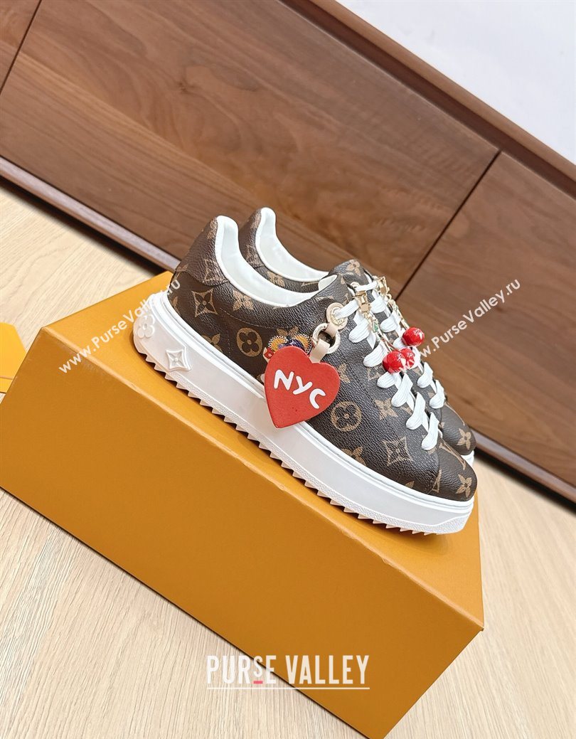 Louis Vuitton Time Out Sneakers 4cm in Printed Monogram Canvas 2025 0829 (KL-250829015)