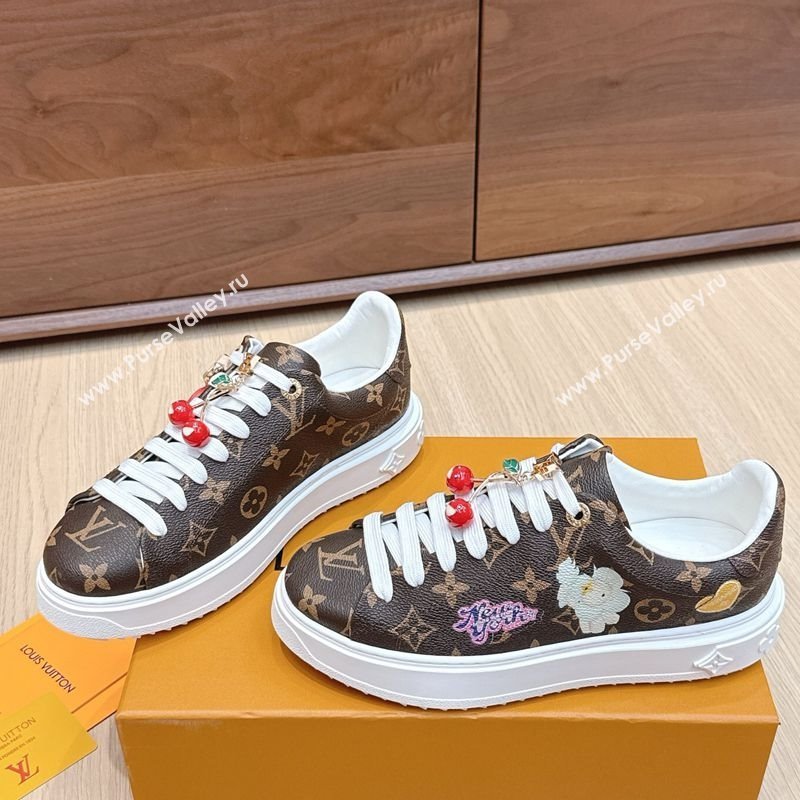Louis Vuitton Time Out Sneakers 4cm in Printed Monogram Canvas 2025 0829 (KL-250829015)