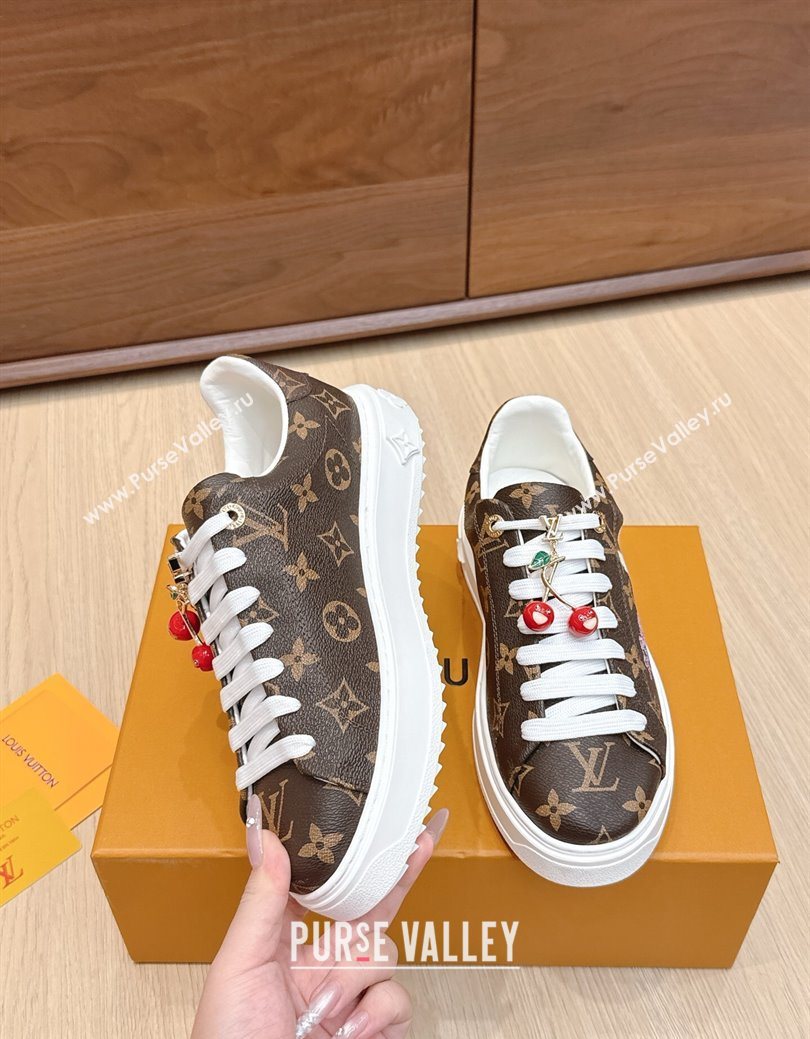 Louis Vuitton Time Out Sneakers 4cm in Printed Monogram Canvas 2025 0829 (KL-250829015)
