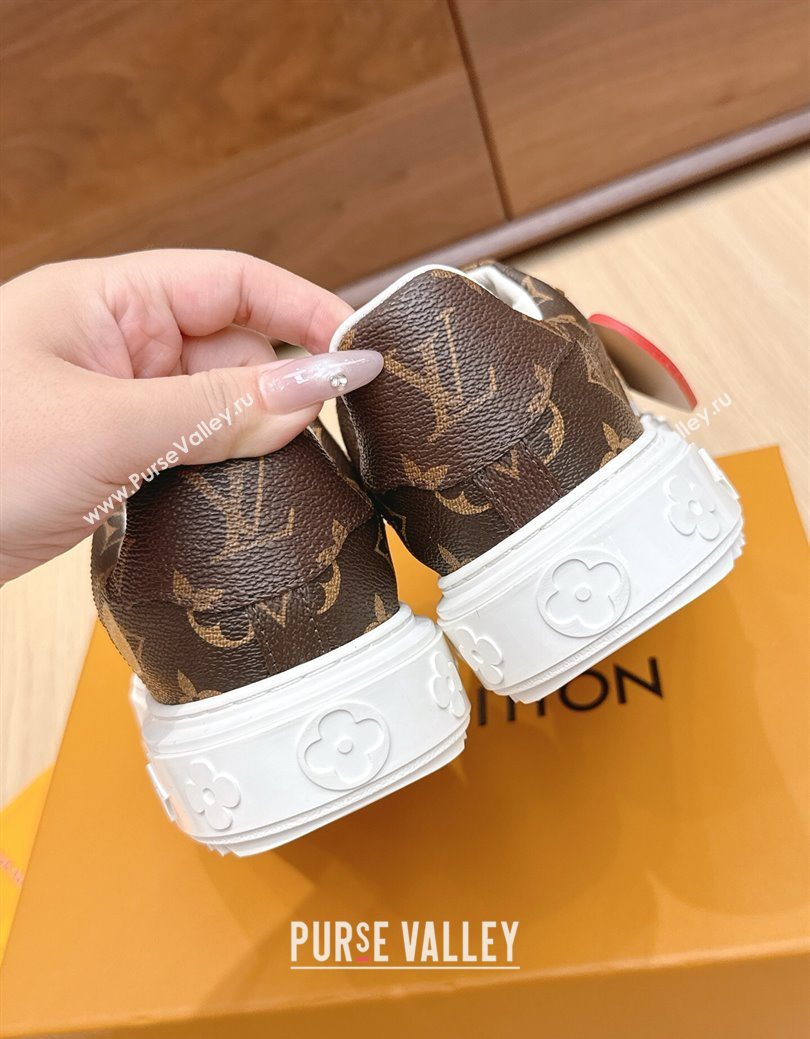Louis Vuitton Time Out Sneakers 4cm in Printed Monogram Canvas 2025 0829 (KL-250829015)