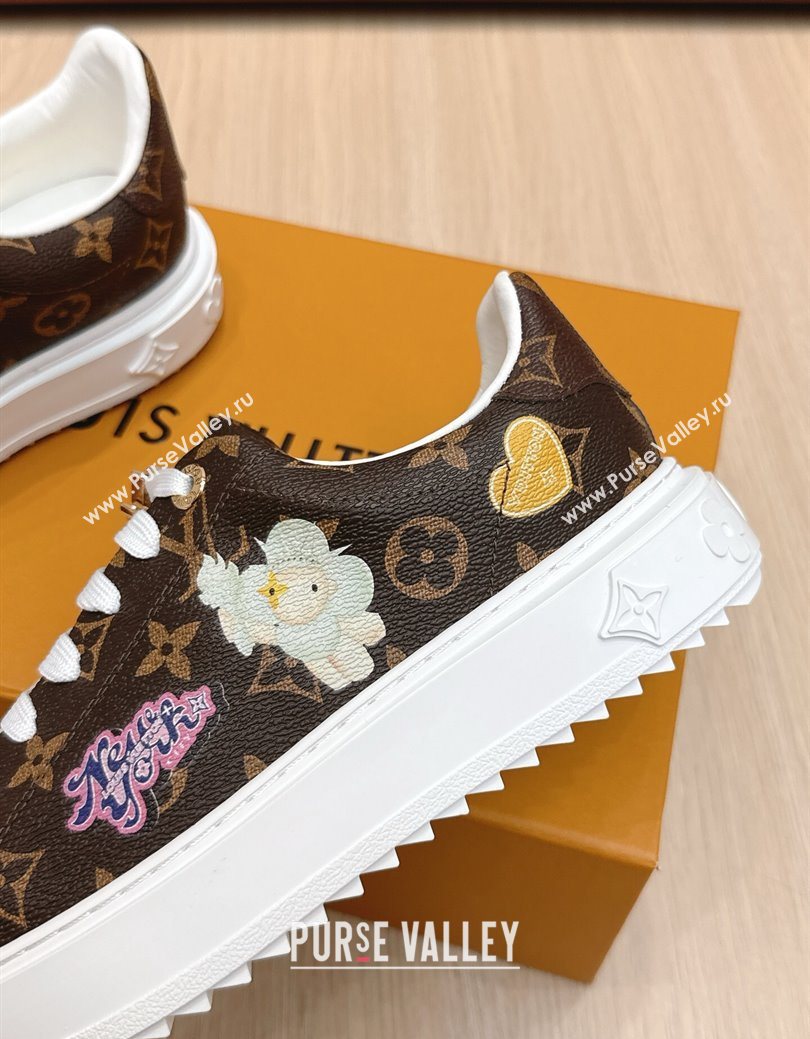Louis Vuitton Time Out Sneakers 4cm in Printed Monogram Canvas 2025 0829 (KL-250829015)
