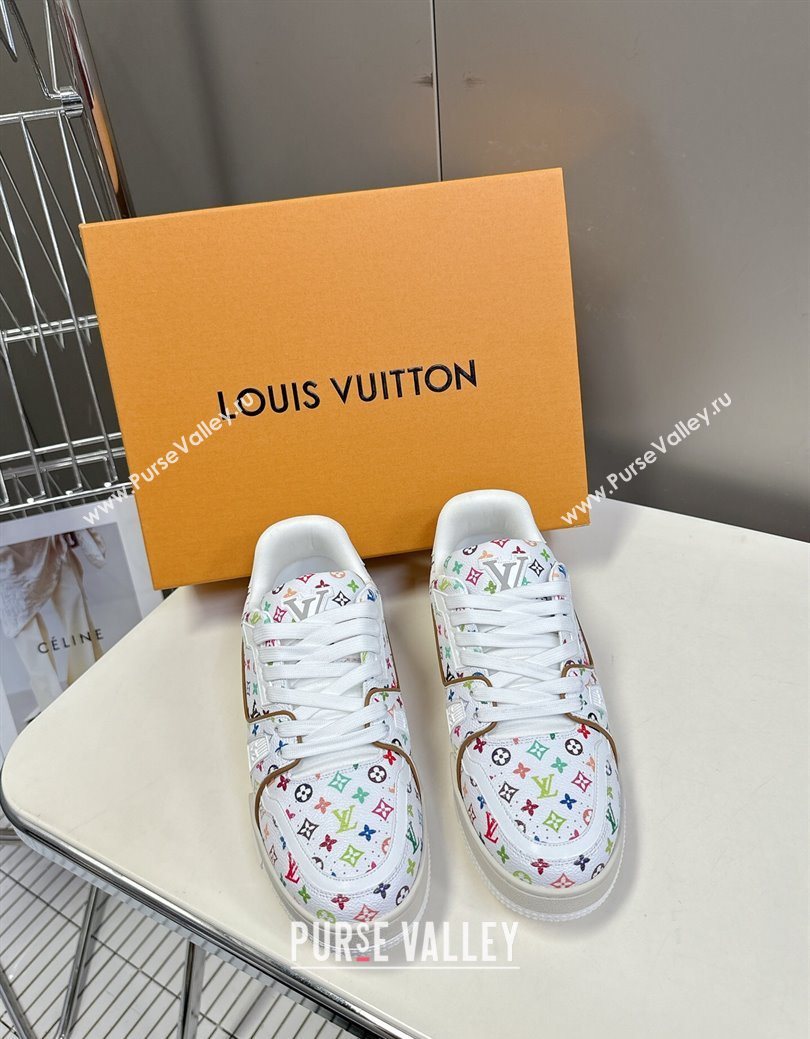 Louis Vuitton LV x TM LV Trainer Sneakers in Multicolored Leather 1AHEKS White 2025 (Y30-250829036)