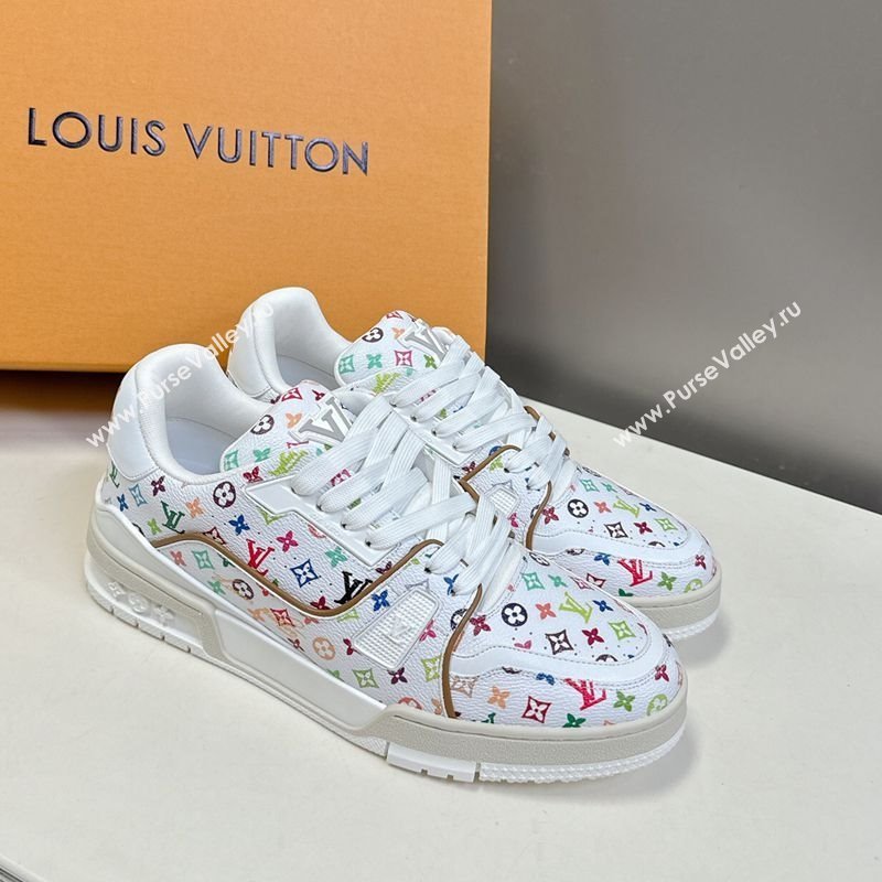 Louis Vuitton LV x TM LV Trainer Sneakers in Multicolored Leather 1AHEKS White 2025 (Y30-250829036)