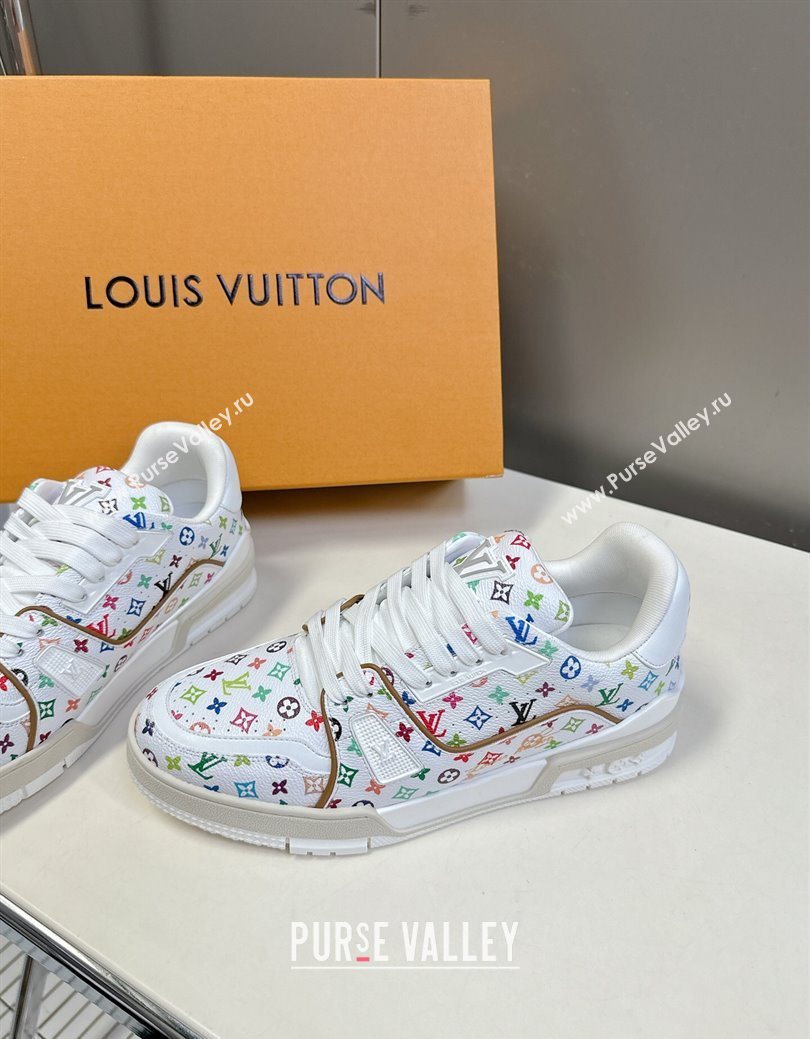 Louis Vuitton LV x TM LV Trainer Sneakers in Multicolored Leather 1AHEKS White 2025 (Y30-250829036)