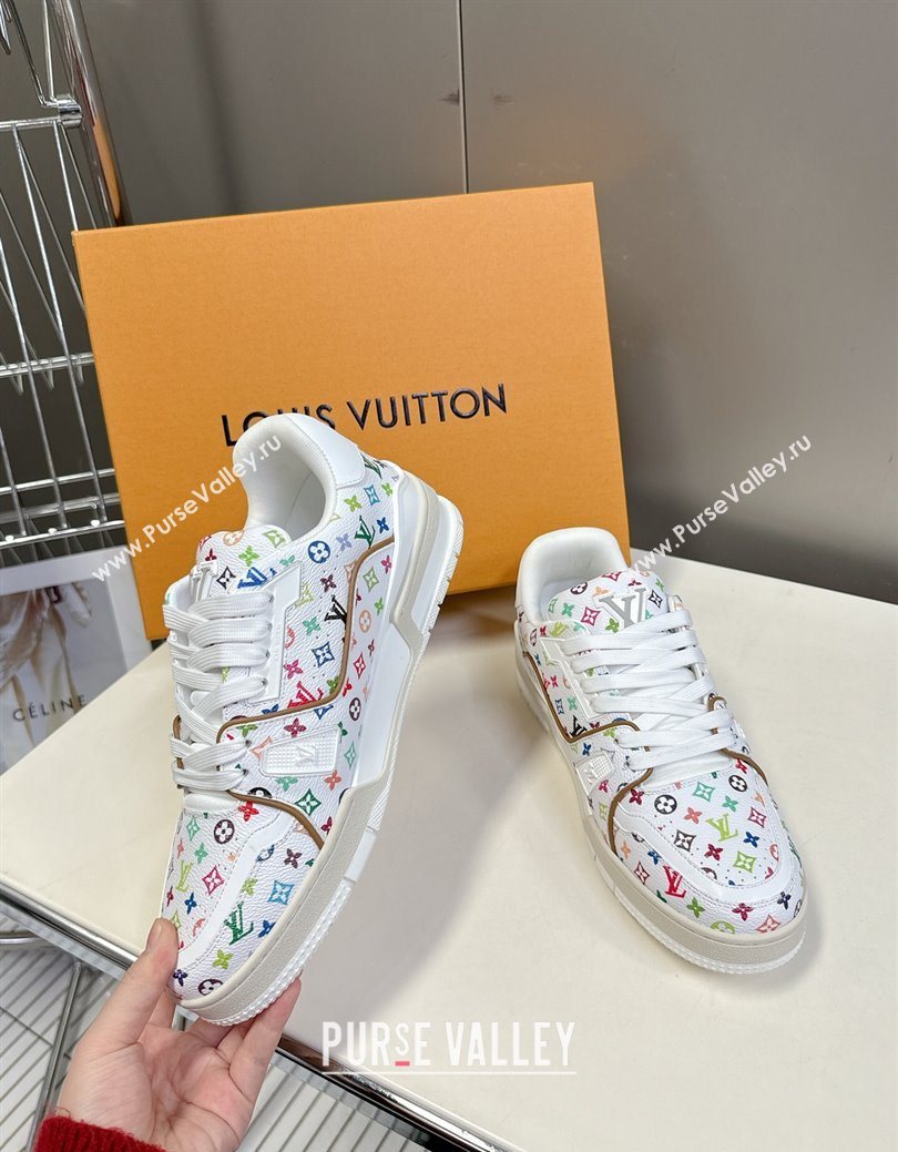 Louis Vuitton LV x TM LV Trainer Sneakers in Multicolored Leather 1AHEKS White 2025 (Y30-250829036)