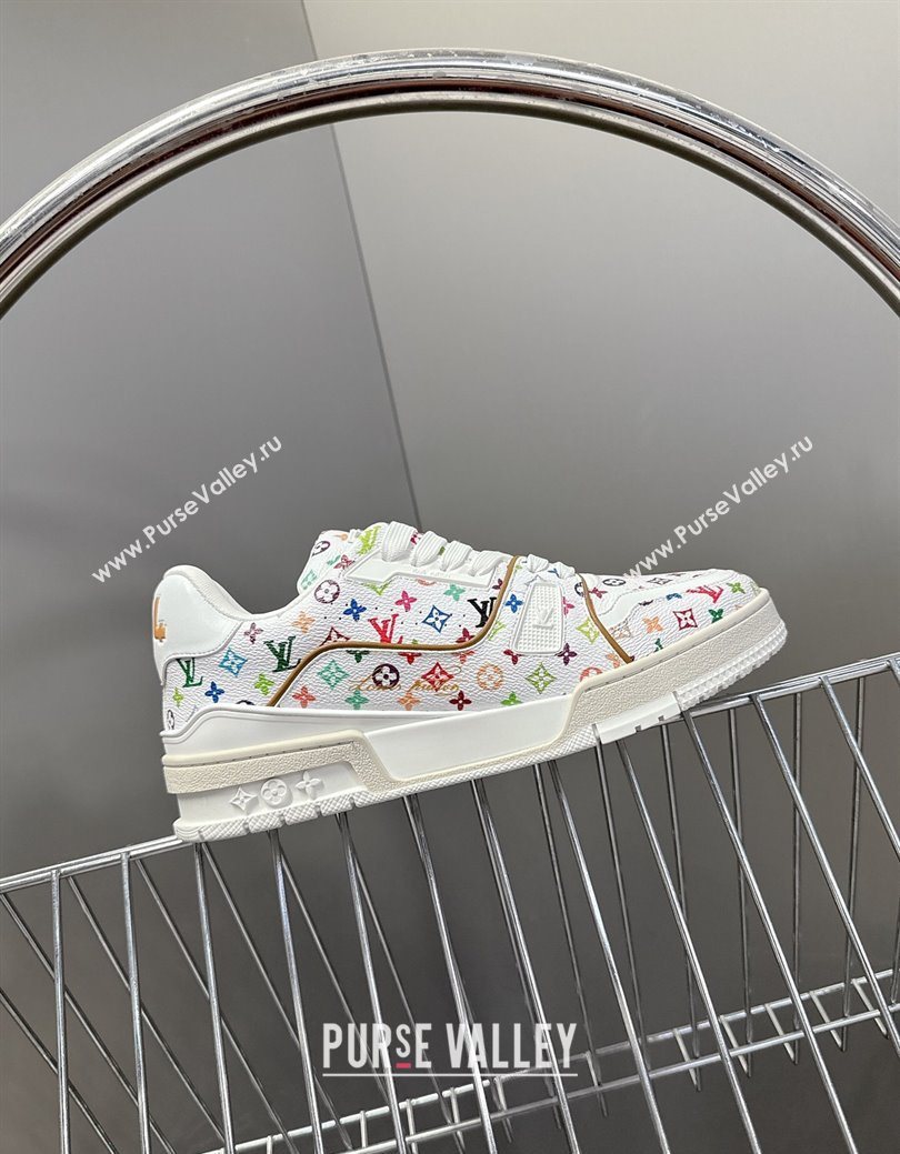 Louis Vuitton LV x TM LV Trainer Sneakers in Multicolored Leather 1AHEKS White 2025 (Y30-250829036)