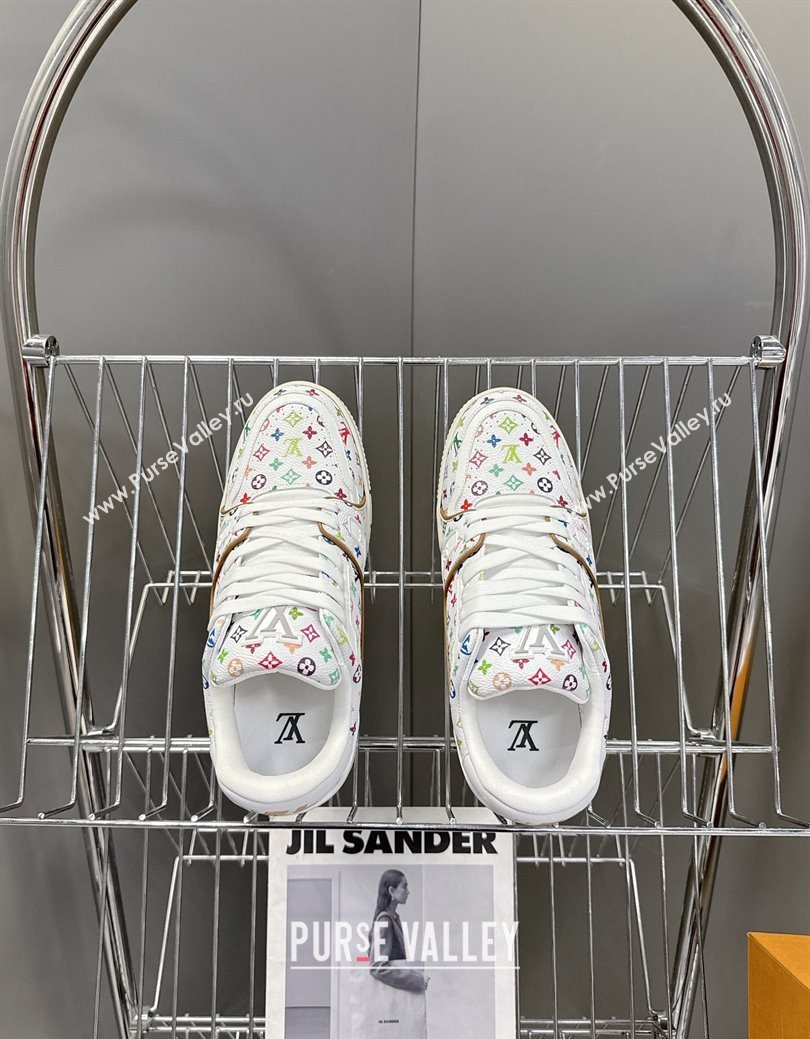 Louis Vuitton LV x TM LV Trainer Sneakers in Multicolored Leather 1AHEKS White 2025 (Y30-250829036)