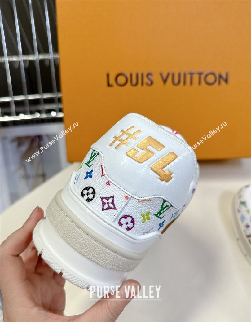 Louis Vuitton LV x TM LV Trainer Sneakers in Multicolored Leather 1AHEKS White 2025 (Y30-250829036)
