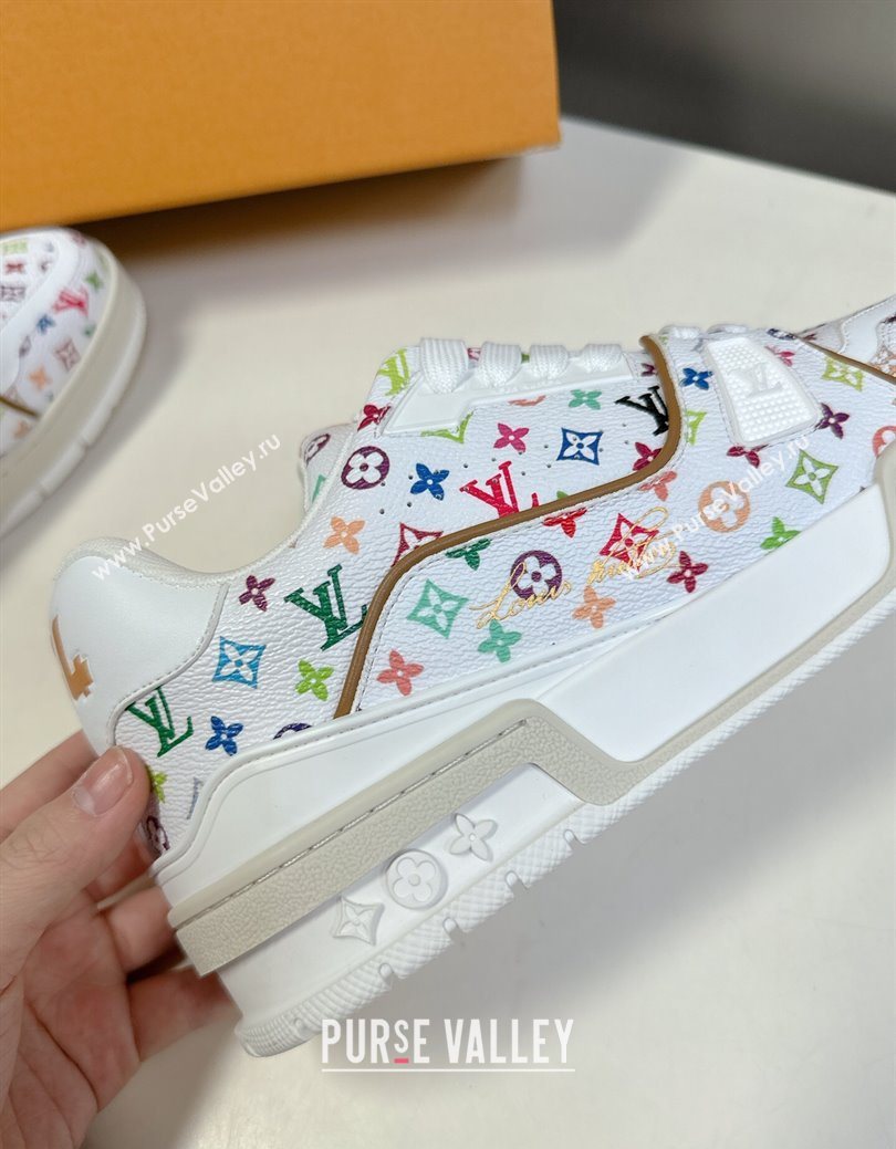 Louis Vuitton LV x TM LV Trainer Sneakers in Multicolored Leather 1AHEKS White 2025 (Y30-250829036)
