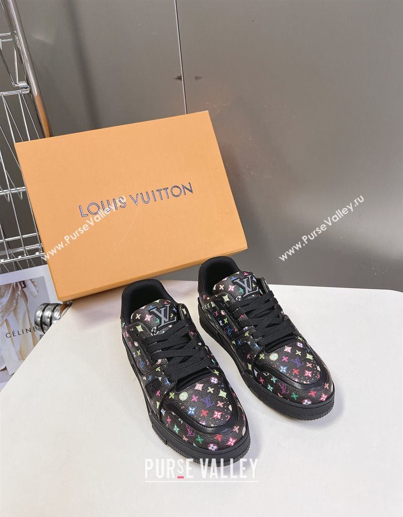 Louis Vuitton LV x TM LV Trainer Sneakers in Multicolored Leather 1AHEKS Black 2025 (Y30-250829037)