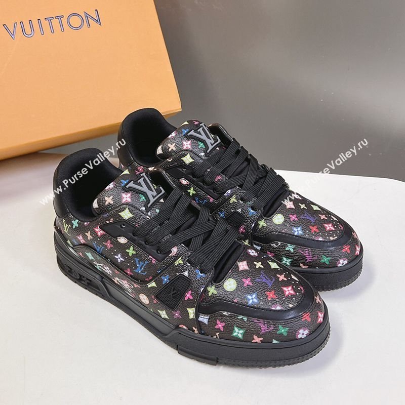 Louis Vuitton LV x TM LV Trainer Sneakers in Multicolored Leather 1AHEKS Black 2025 (Y30-250829037)