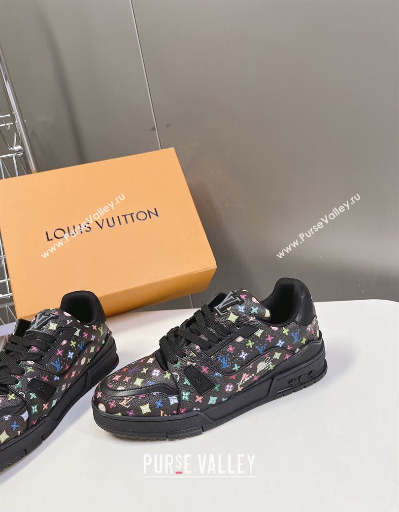 Louis Vuitton LV x TM LV Trainer Sneakers in Multicolored Leather 1AHEKS Black 2025 (Y30-250829037)